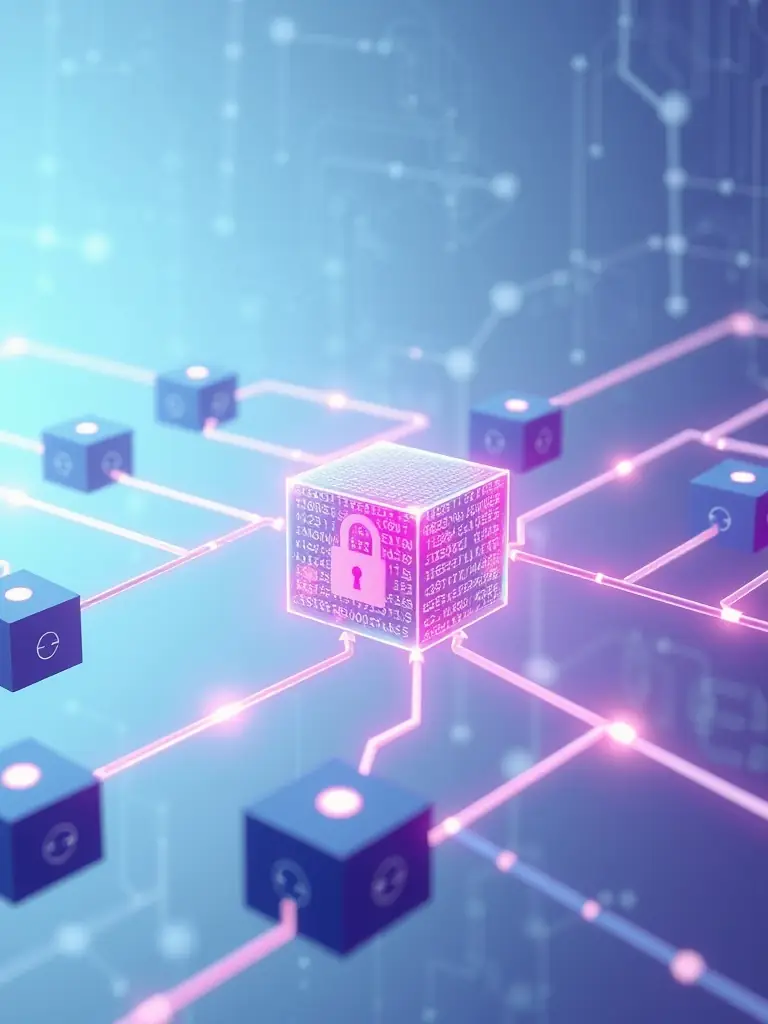 A visual representation of a secure blockchain transaction, emphasizing the transparency and security of Twitch Kick Coin.